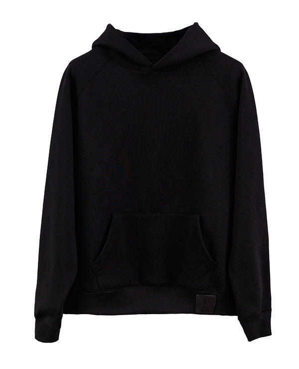 HOODIE, black, XL oversize - VICTORIA VYNN