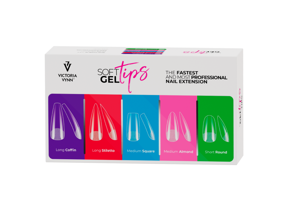 SOFT GEL TIPS Set with Short Round tips - VICTORIA VYNN